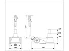 B25-2 Lufthydraulischer Wagenheber 25 t und 10 t