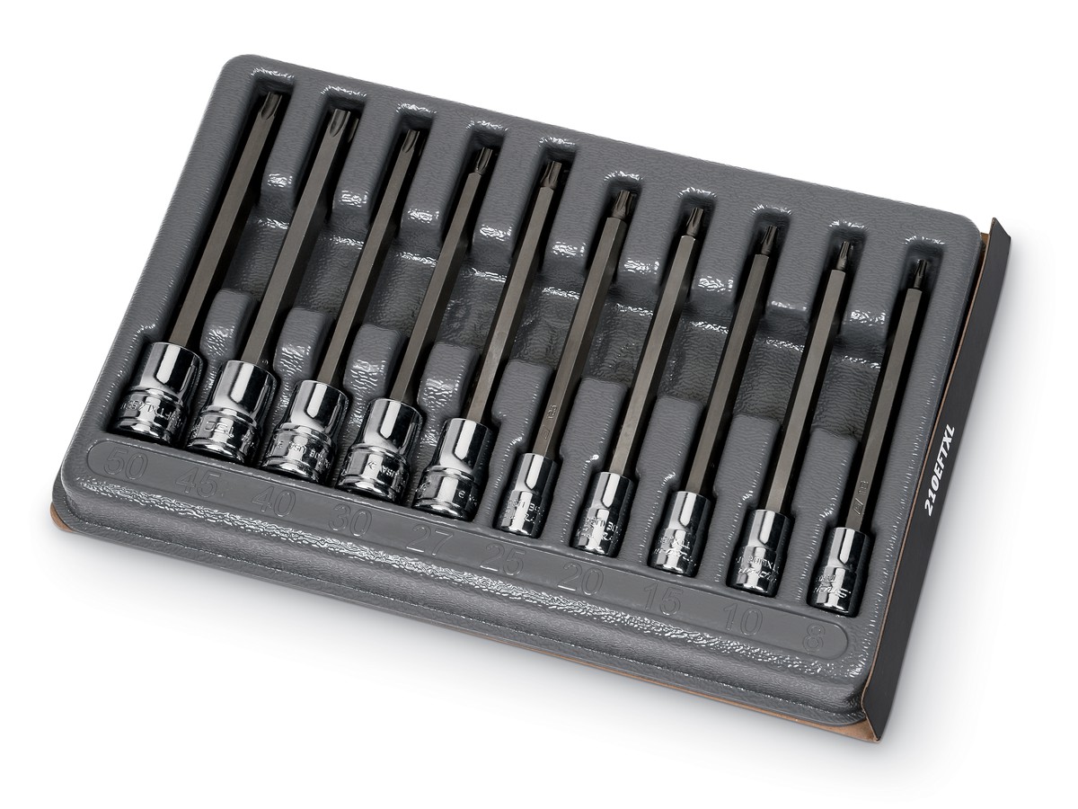Jeu de douilles Torx extra longues T8-T50