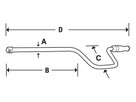 Manivelle 1/4"