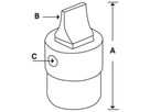 Tournevis 1/4", à cliquet