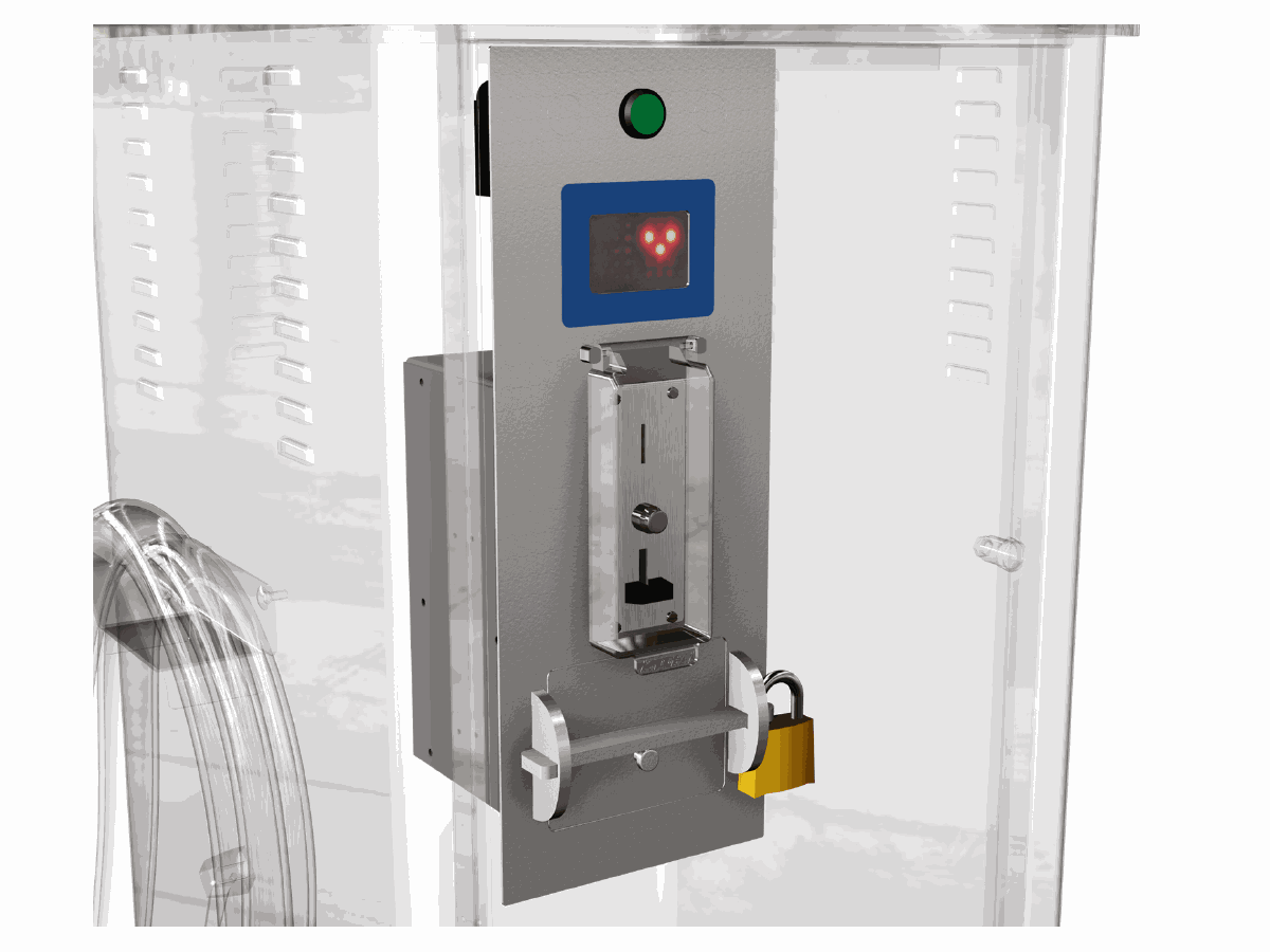 Zahlungssystem mechanisch - mit Display und Startknopf