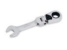 Ratschen-Gabelschlüssel kurz  3/8" mit flexiblem Kopf