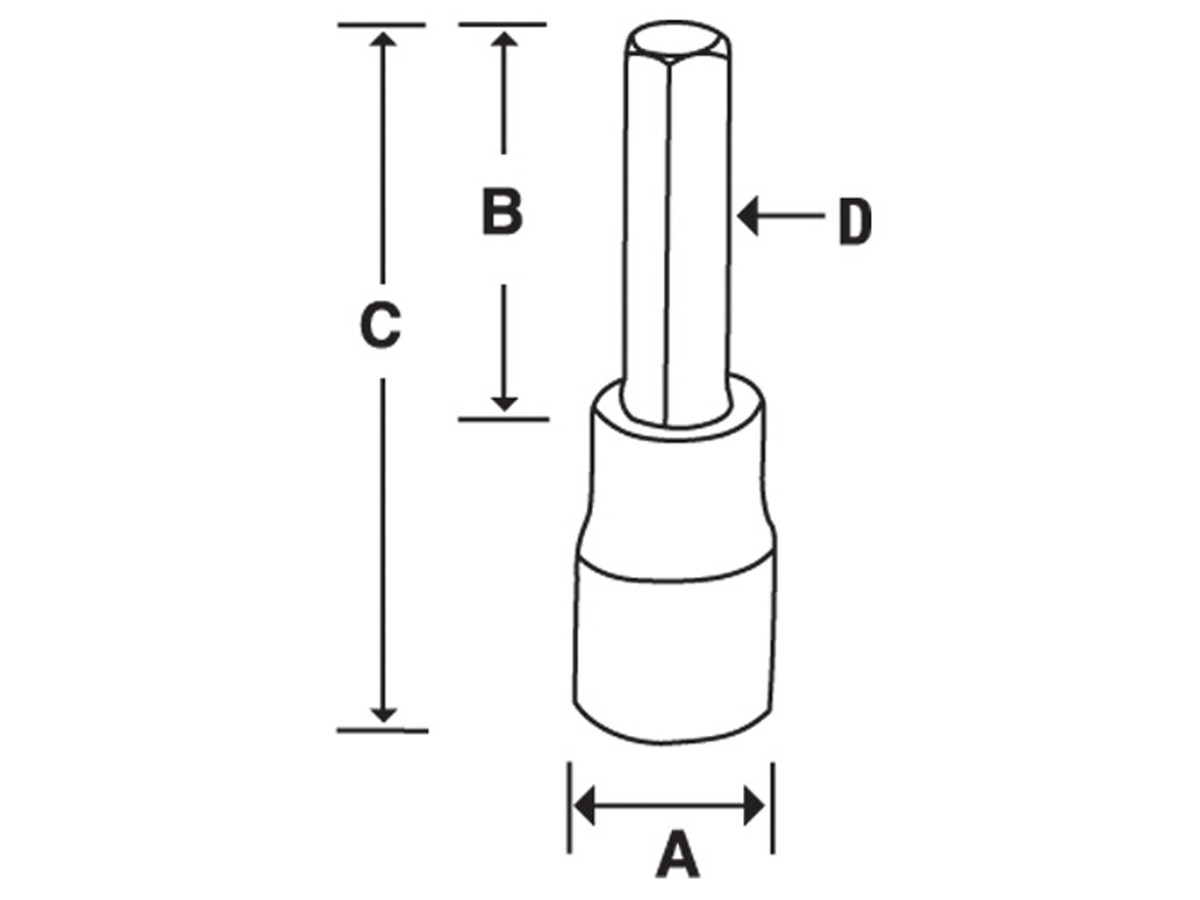 Inbus-Stecknuss kurz 3/8"