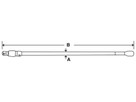 Verlängerung 3/8" mit Fixierung