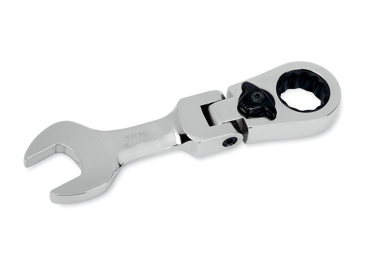 Clé à cliquet à extrémité ouverte courte 11/16“ tête flexible