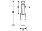 Inbus-Stecknuss lang 5 mm