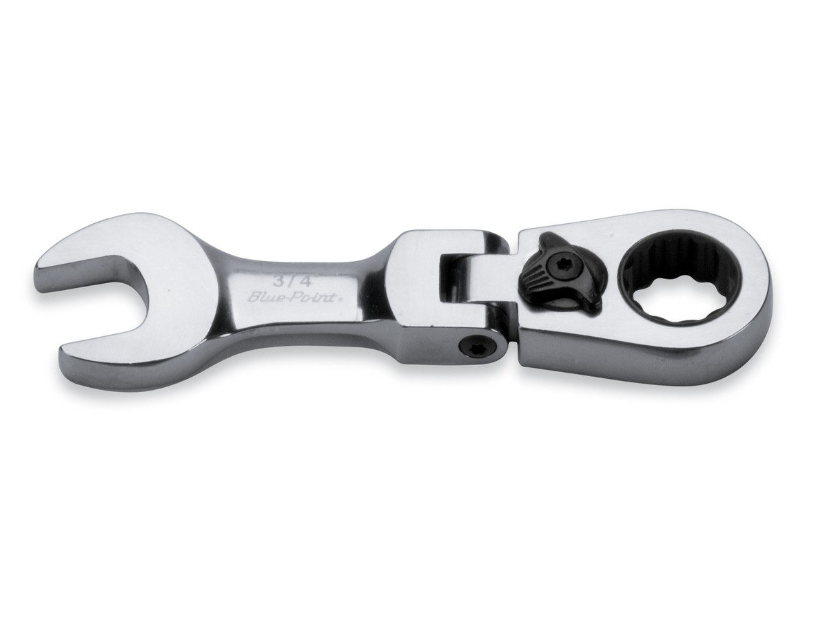 Clé à cliquet à extrémité ouverte courte 3/4" tête flexible