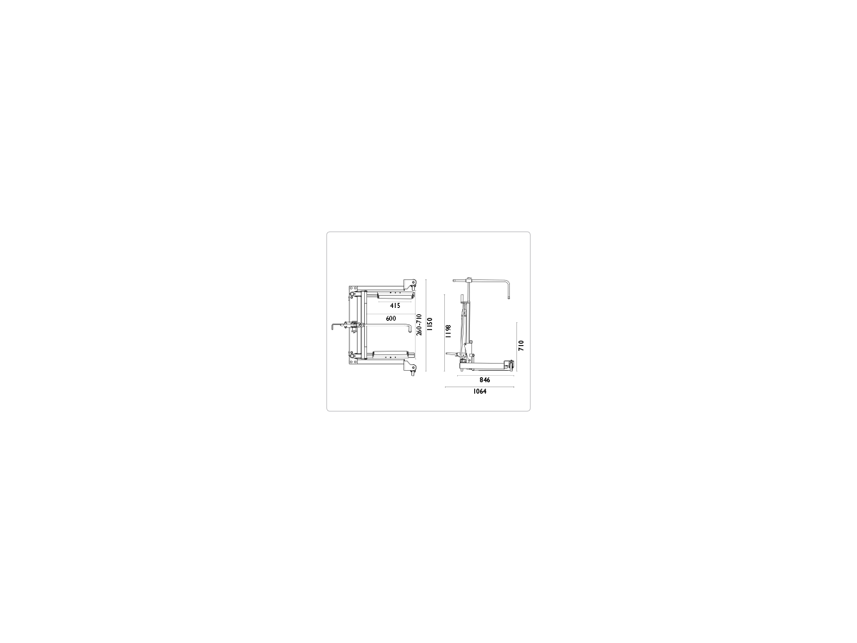 Chariot porte-roues WTA500  AC Hydraulic