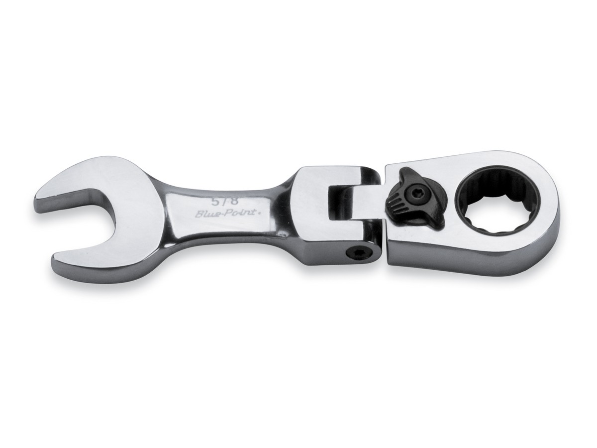 Clé à cliquet à extrémité ouverte courte 5/8" tête flexible