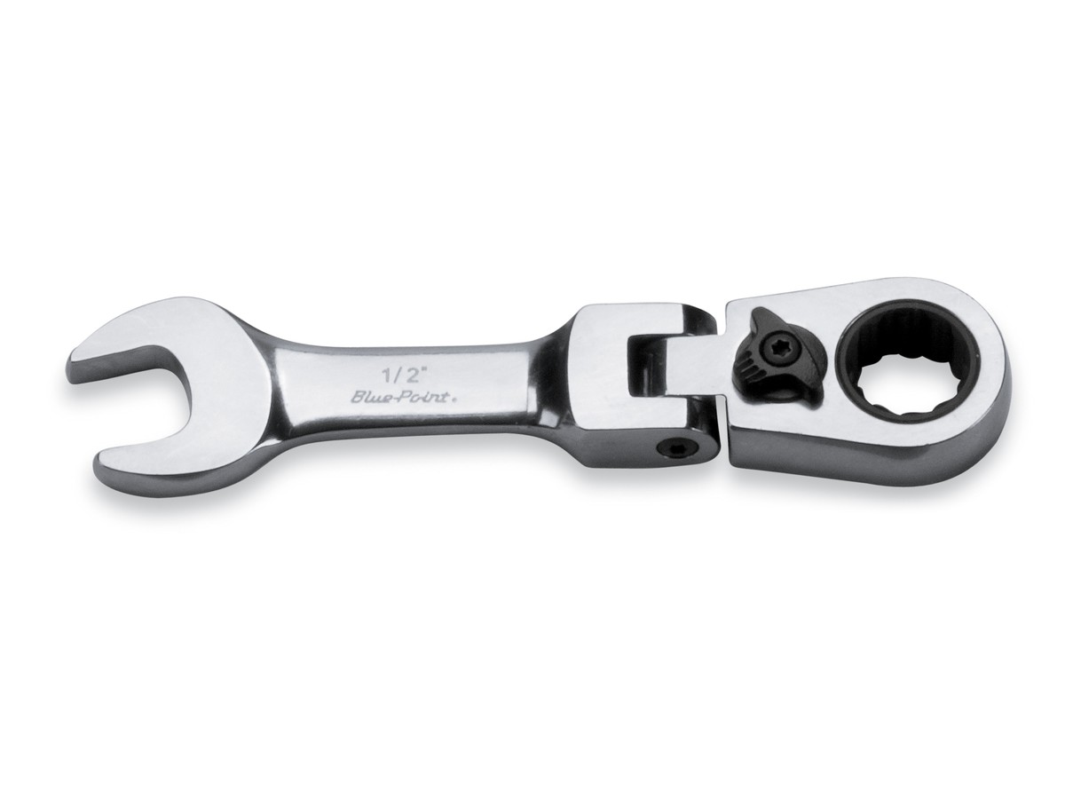 Clé à cliquet à extrémité ouverte courte 1/2" tête flexible