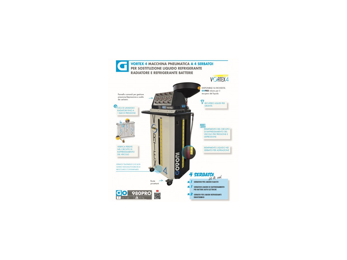 Appareil de transfert VORTEX PRO pour le liquide du système de refroidissement et de la batterie GOVONI