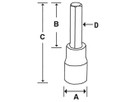 Standard-Innensechskant-Bit-Steckschlüssel metrisch 1/2" 8 mm