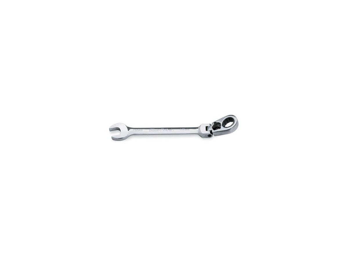 Clé à cliquet à tête flexible pour boîtes/extrémités ouvertes métrique standard 15° (Blue-Point®) 12 points 19 mm