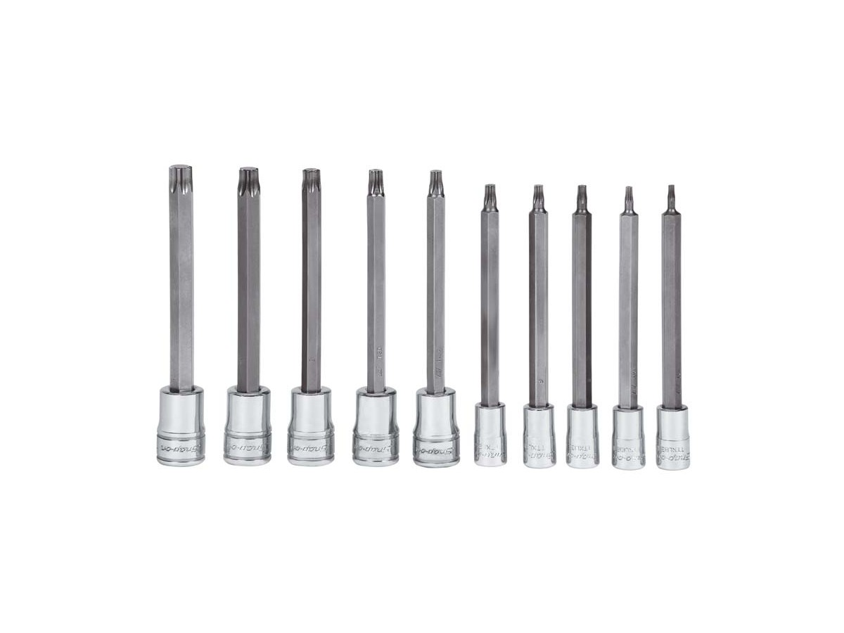 Jeu de douilles Torx extra longues T8-T50