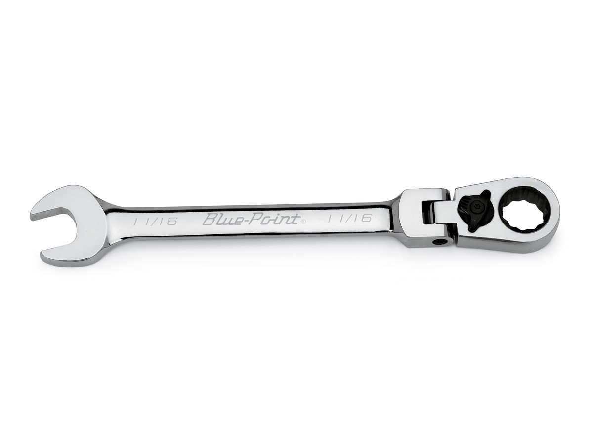 Ratschen-Gabelschüssel, 12° offset 11/16" flexibler Kopf