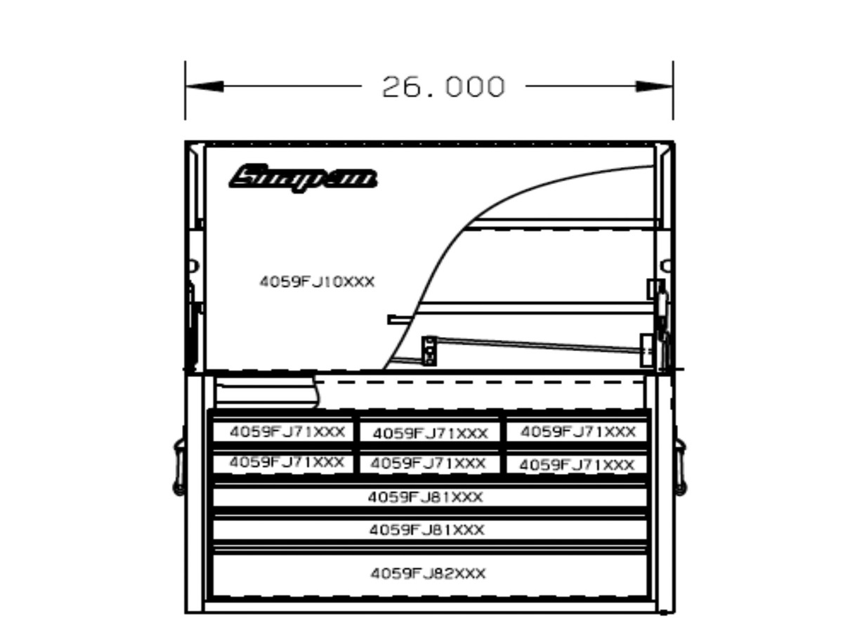Boîte supérieure Snap-on 9 tiroirs