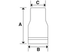 Douille hexagonale 13 mm 1/2"
