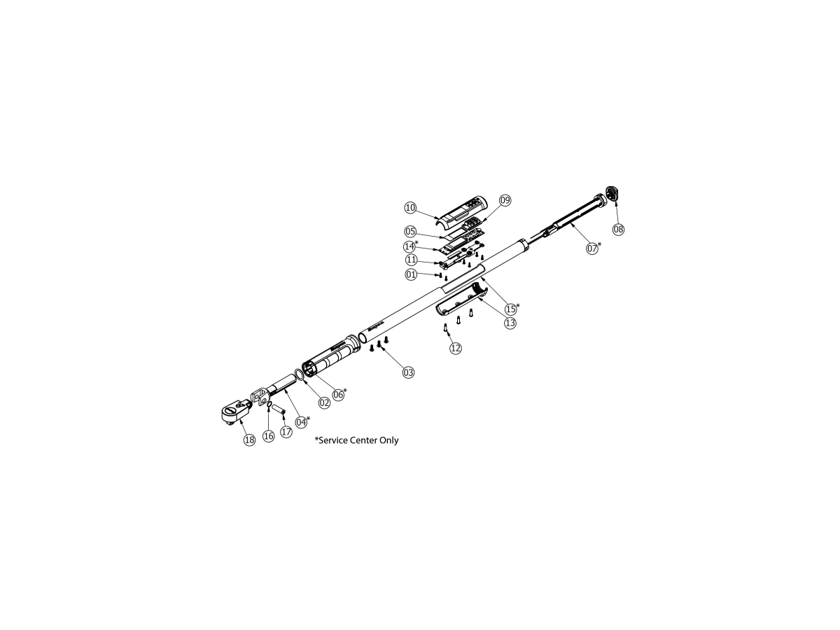 Clé dynamométrique électronique à angle droit 3/8“ SNAP-ON - KSU A