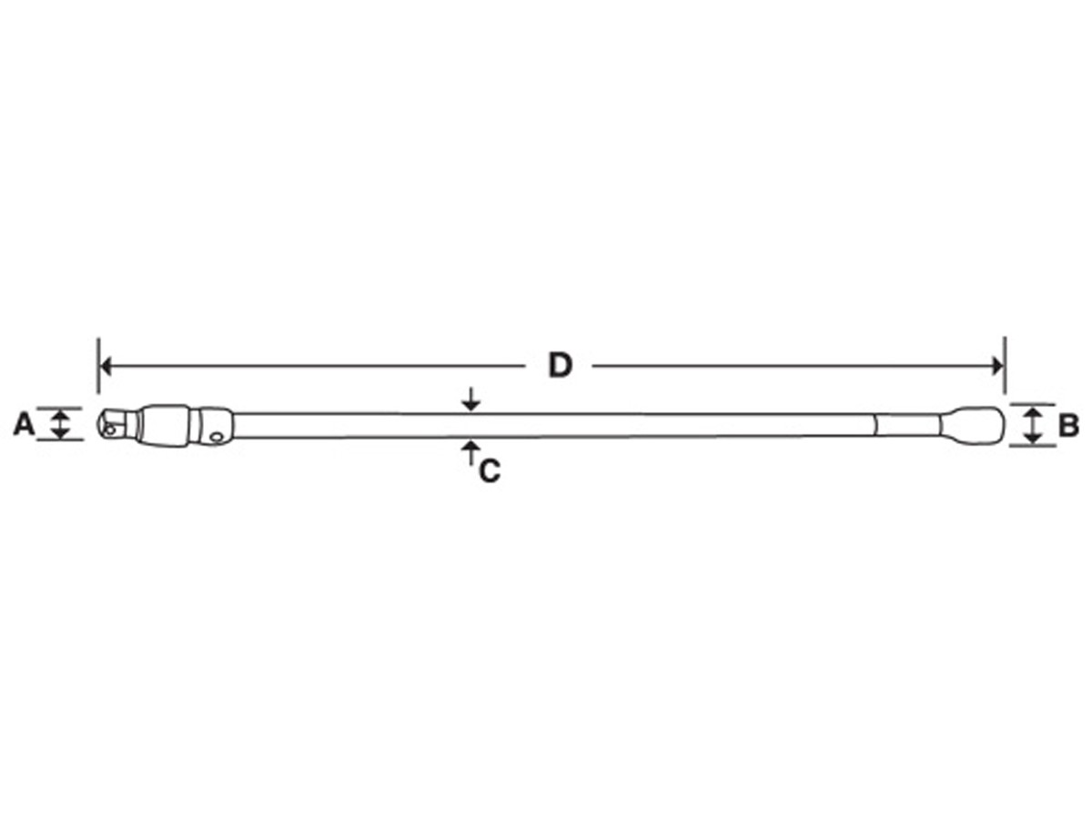 Schlag-Verlängerung Quick-Release 3/8" 24"=610mm