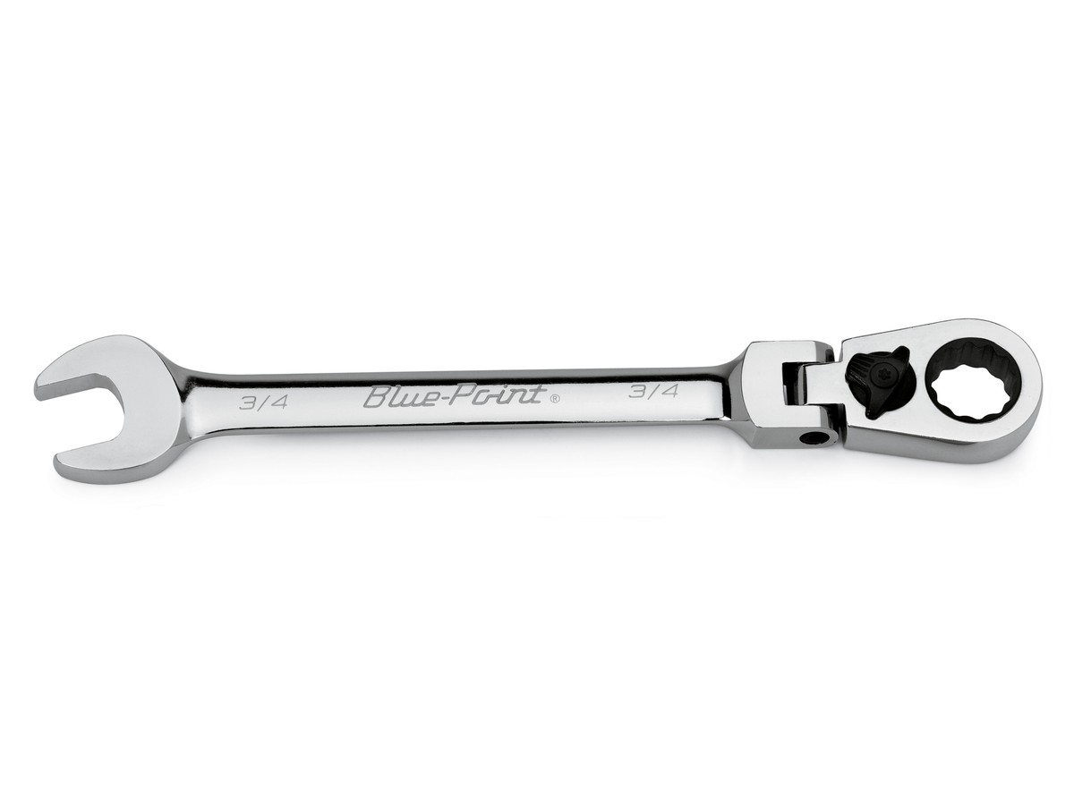 Ratschen-Gabelschüssel, 12° offset 3/4" flexibler Kopf