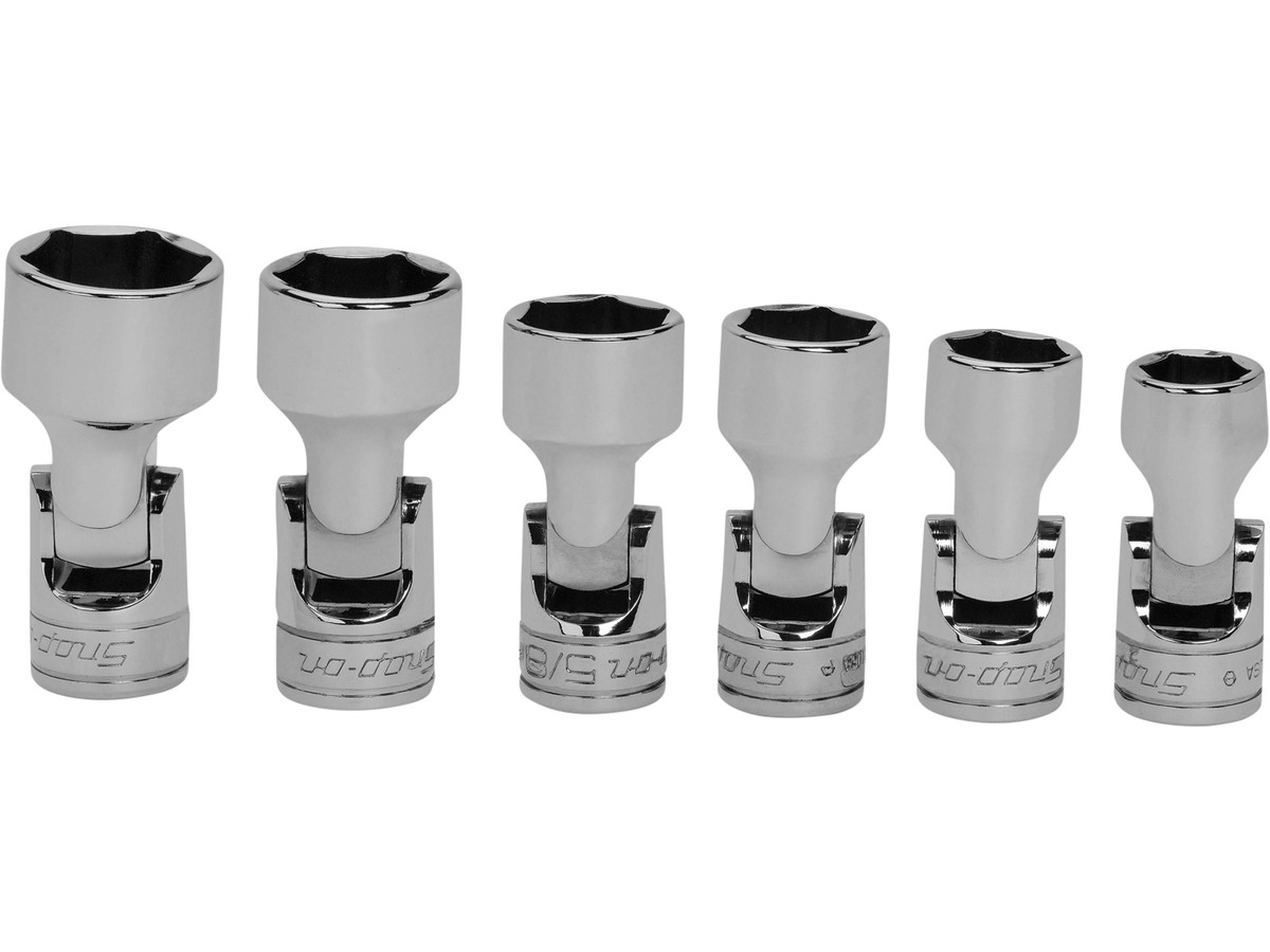 Jeu de douilles articulées 3/8" 6 pièces.