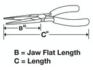 Flachrundzange lang 8"