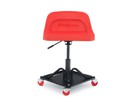Montagehocker mit Lehne rot