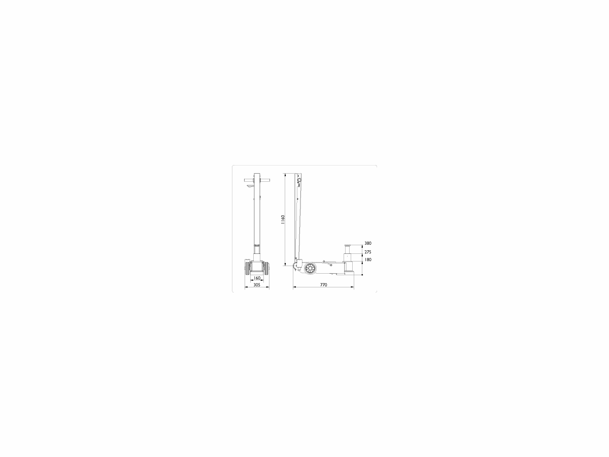 Cric hydraulique à air 25-2 AC Hydraulic