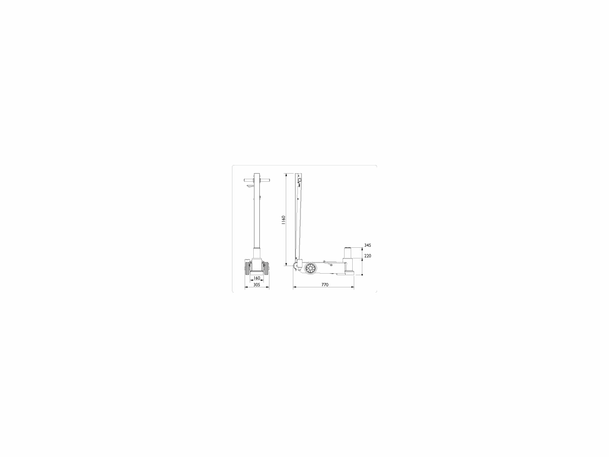 Cric hydraulique à air 25-1 AC Hydraulic