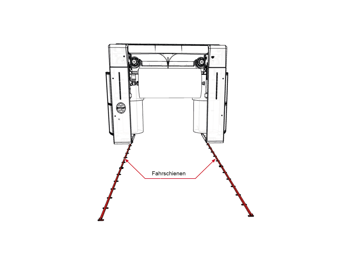 Fahrschienen Inox, Länge ** Meter - Set aus kompakte Fahrschienen aus Inox