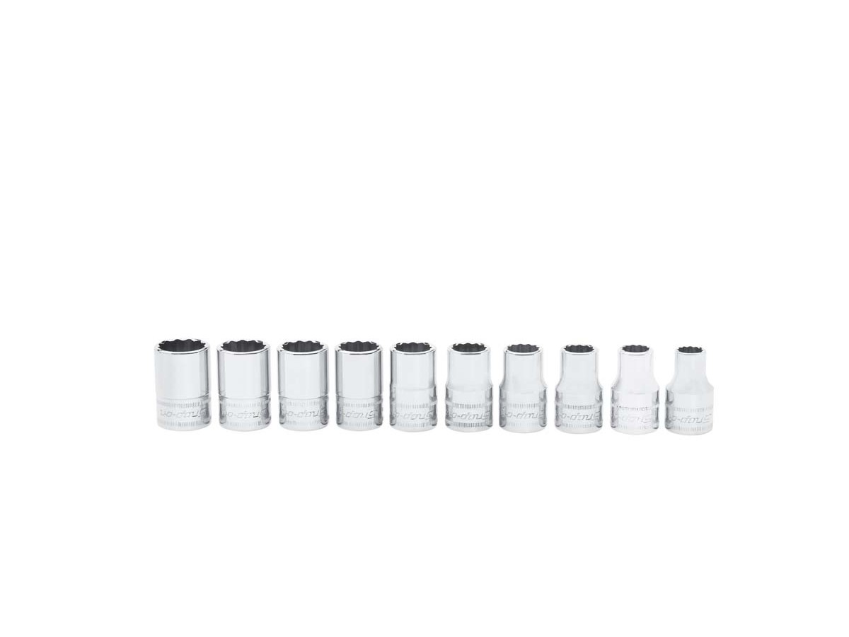 Satz Stecknüsse lang 1/2" 10-tlg 12-kant
