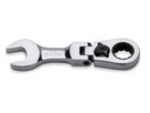 Clé à cliquet à extrémité ouverte courte 3/4" tête flexible