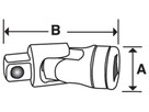 Kardangelenk mit Reibungskugel 2-11/16" 1/2"-Antrieb