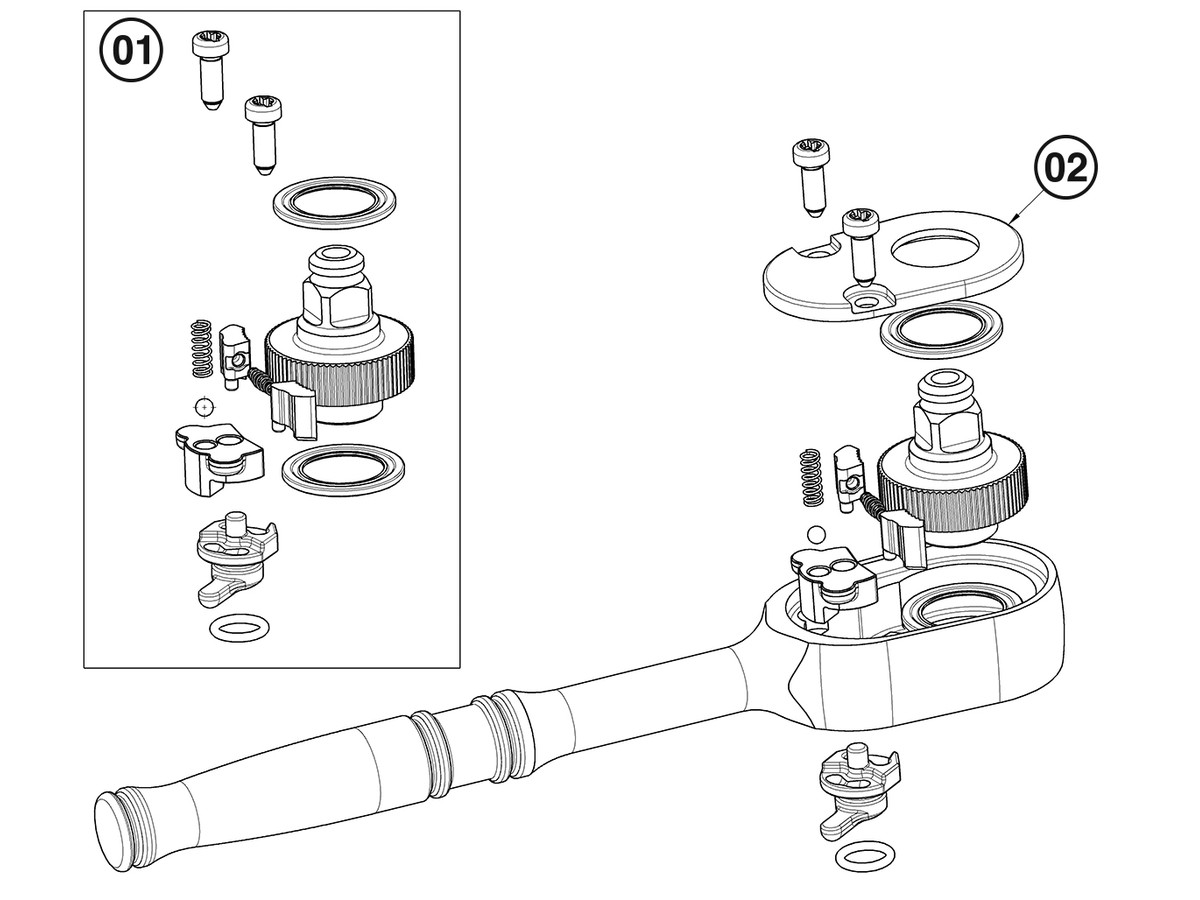 Cliquet Hi-Lock 1/4" snap-on
