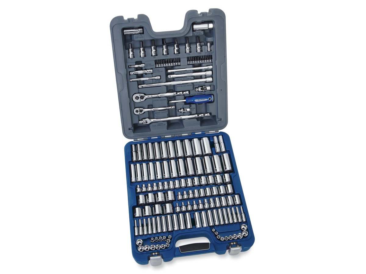 Jeu de clés à douille 1/4 + 3/8" 155 pièces