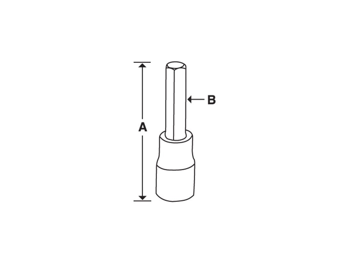 Standard-Innensechskant-Bit-Steckschlüssel metrisch 1/2" 16 mm
