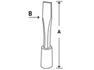 Douille avec embout plat long