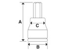 Écrou Inbus 1/2" 17 mm