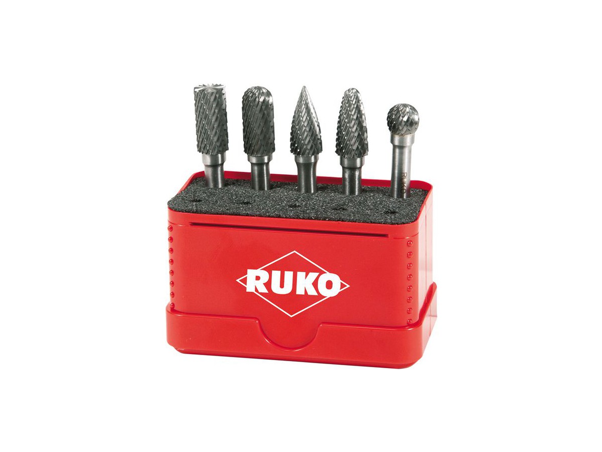 Jeu de fraises sur tige en carbure de tungstène HM RUKO