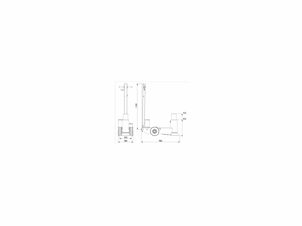 Cric hydraulique à air 65-1H AC Hydraulic
