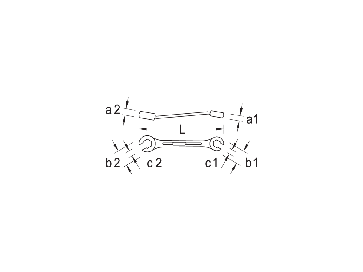 Clé polygonale double GEDORE