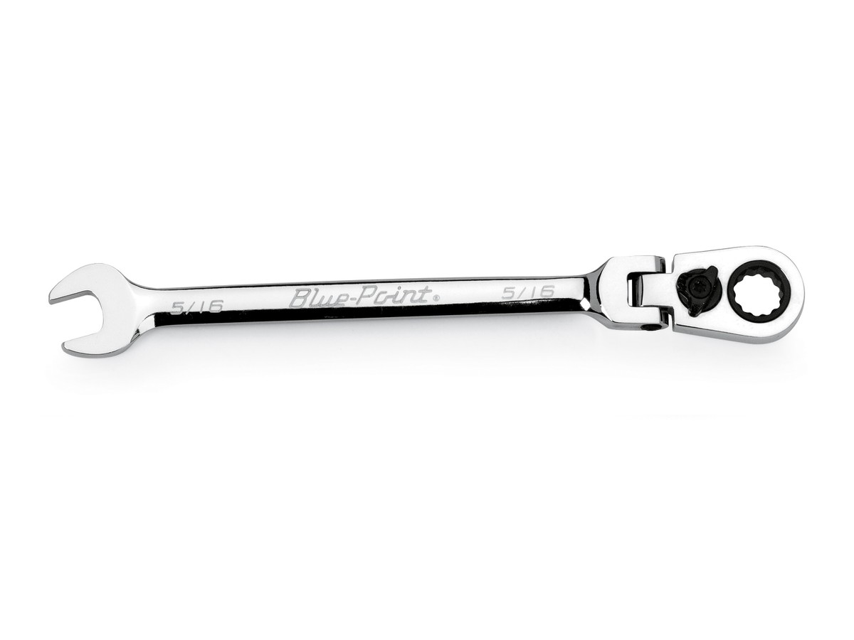 Ratschen-Gabelschüssel, 15° offset 5/16" flexibler Kopf