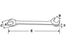 Mini clé à fourche Snap-on 11/32-3/8"