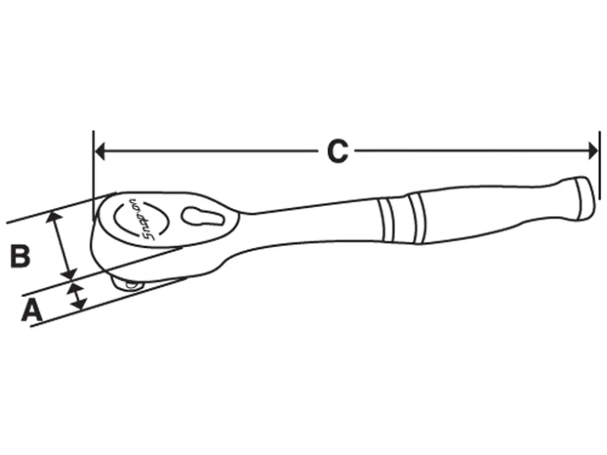 Gelenk-Ratsche 3/8" mit Kunststoffgriff