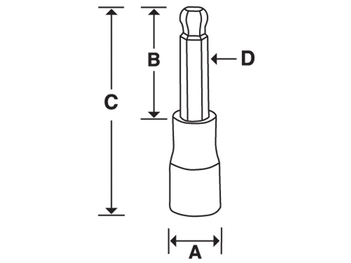 Inbus-Stecknuss lang 5 mm