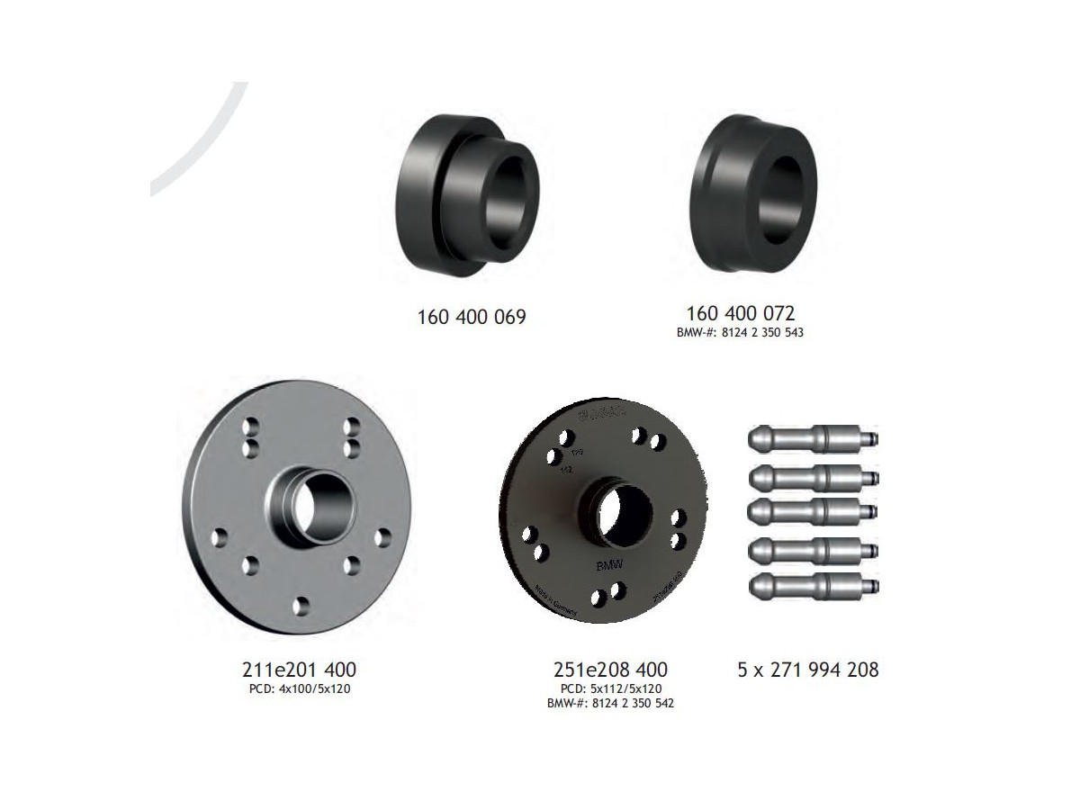 Zentrierkit BMW - Inkl. 2 Konen, 2 Platten, 5 Stifte