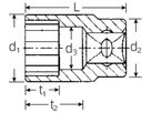 Stahlwille Steckschlüsseleinsatz 45A 3/8 - 11/32 "