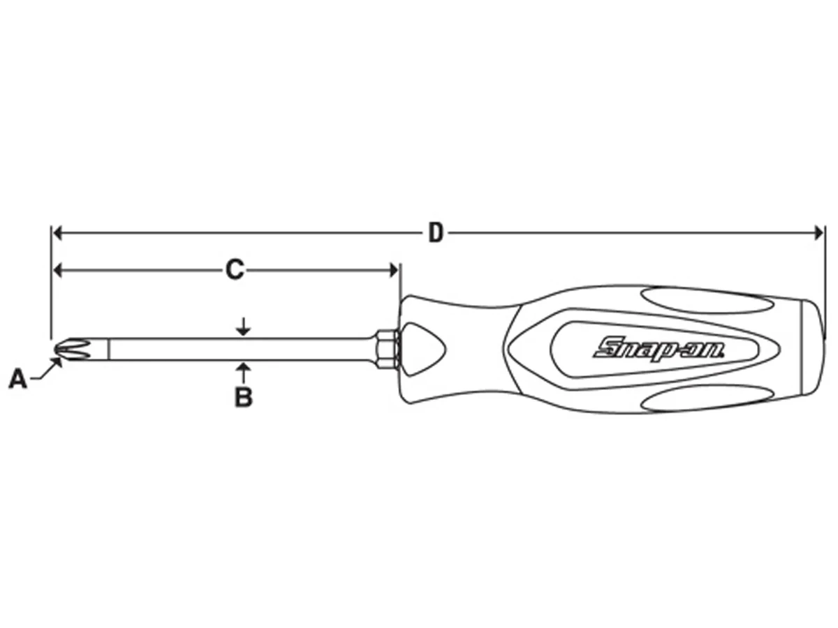 Tournevis Snap-on PH2 long rouge