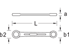 Clé polygonale double GEDORE droite profil UD 6x7