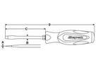 Schraubenzieher flach .035" rot